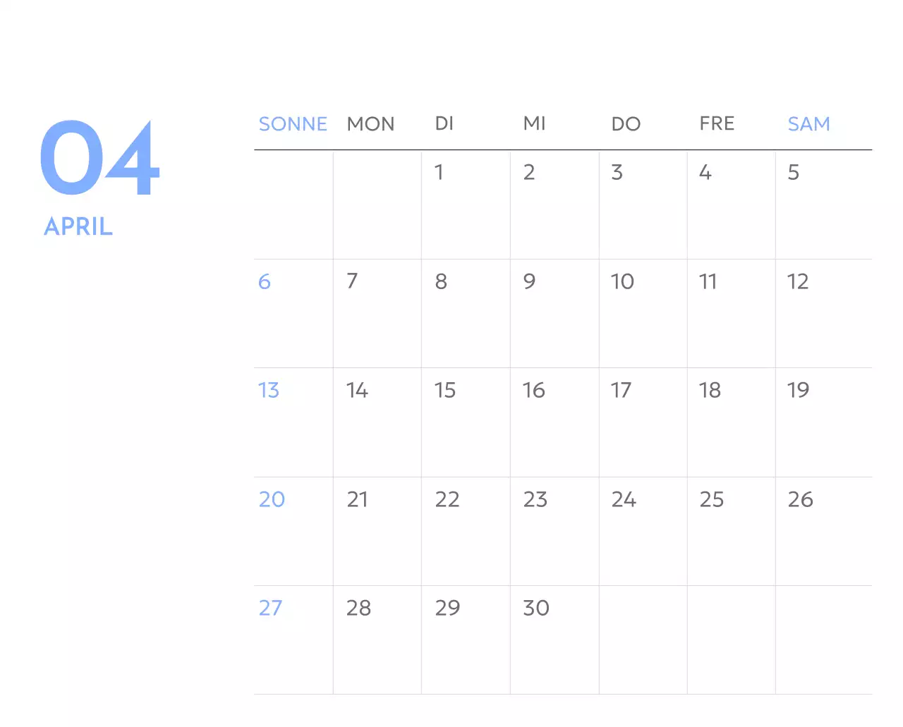 Foto-Zielverfolgungskalender mit einem Hauch von Blau