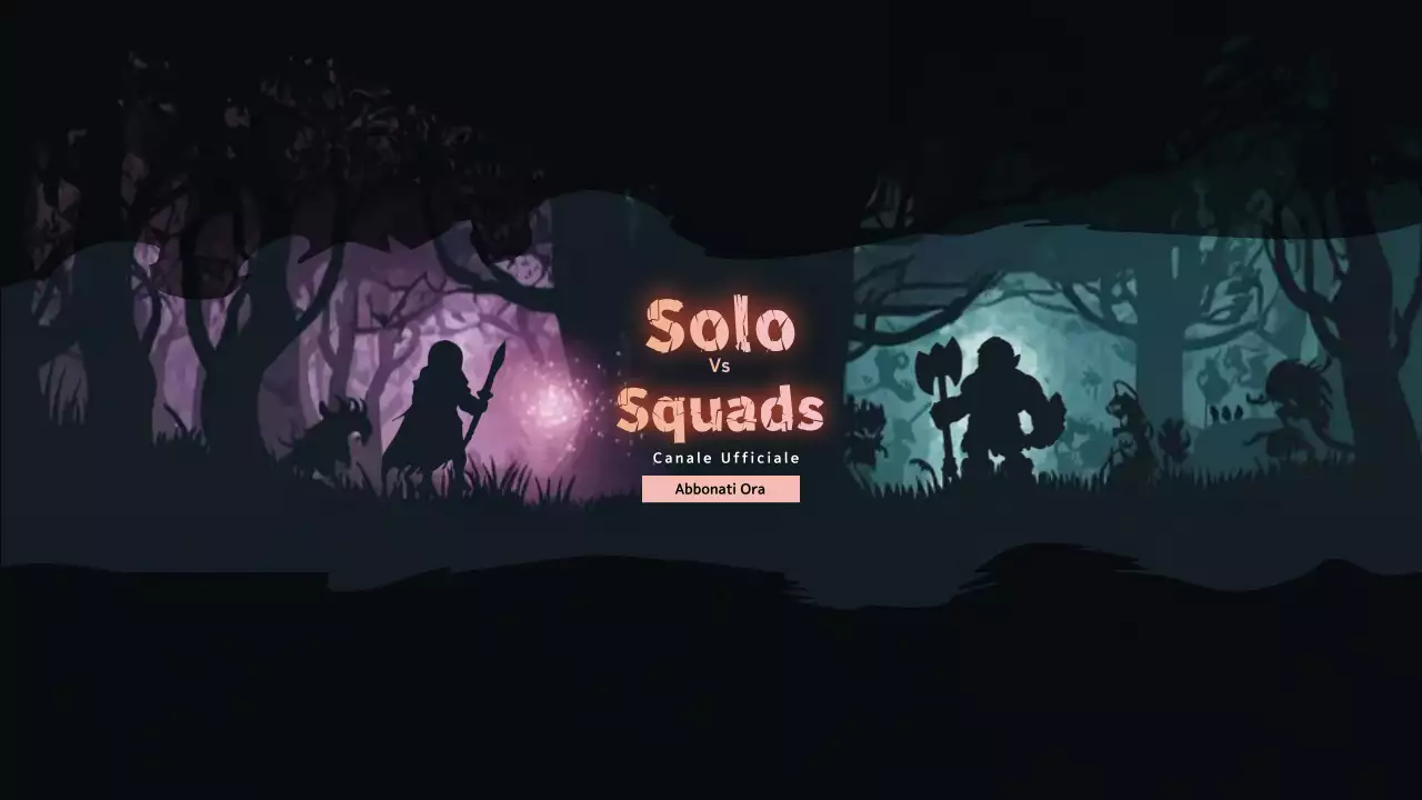 template canale youtube gioco verde viola stile fantasy