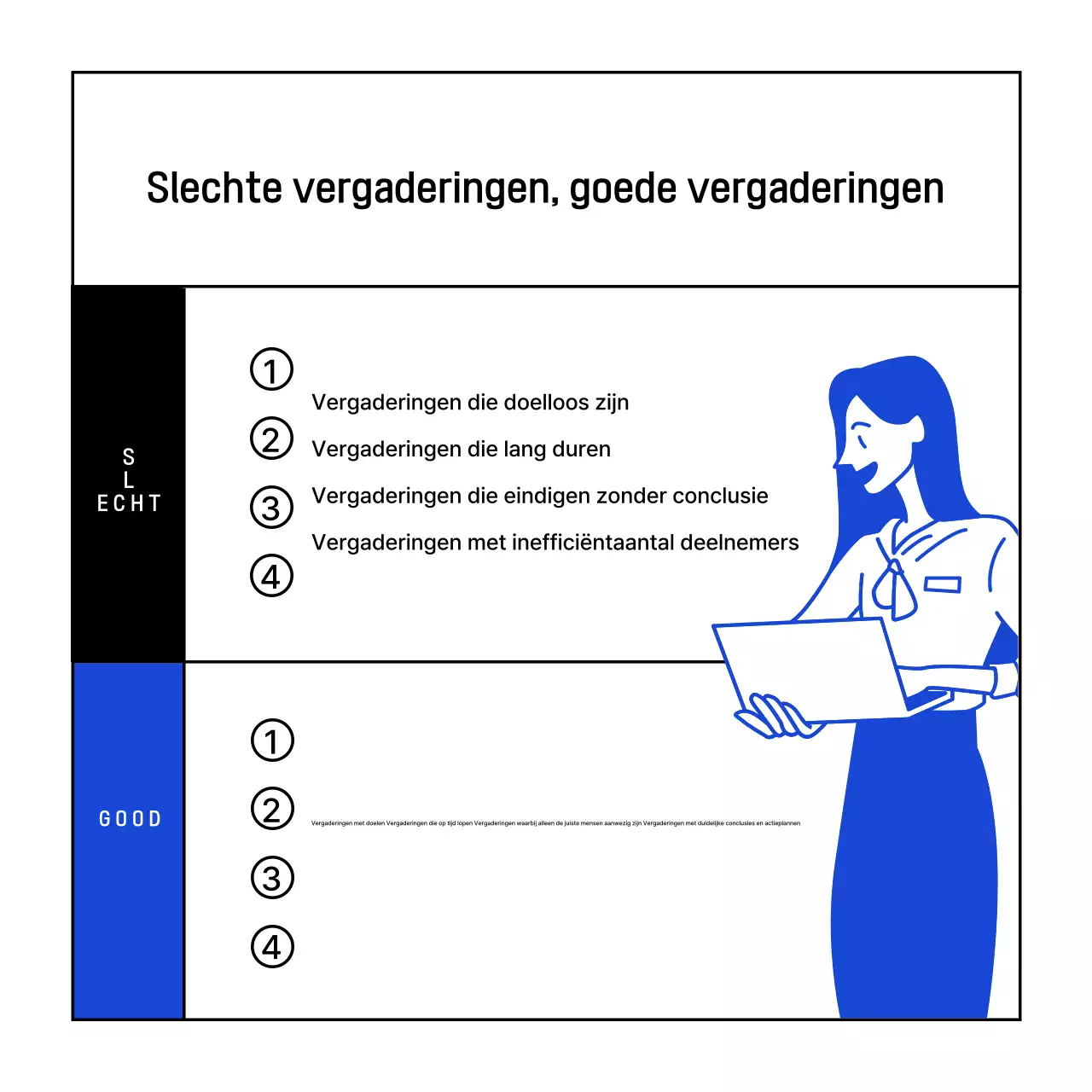 Moderne zakelijke bijeenkomsten in blauwe nieuwsbrief