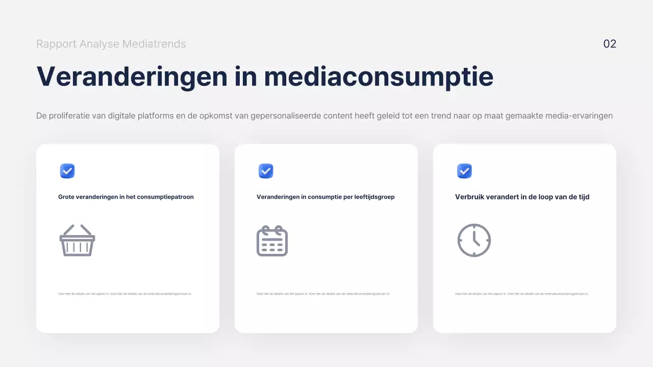 Marineblauw modern marketinganalyserapport