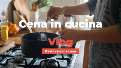 rosso nero bianco cucina cena vlog stile moderno