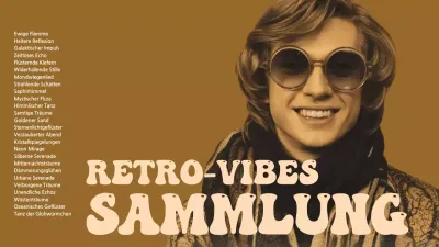 braune Retro-Musik-Wiedergabeliste