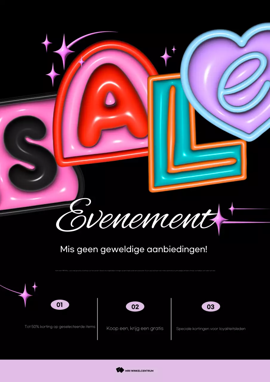 Kleurrijke moderne verkoop promotie evenement