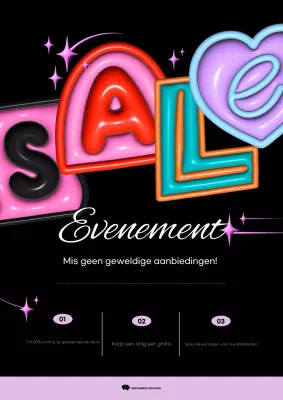 Kleurrijke moderne verkoop promotie evenement