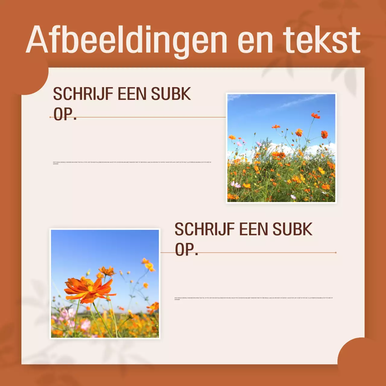 Oranje eenvoudige ontwerpdocumentatie