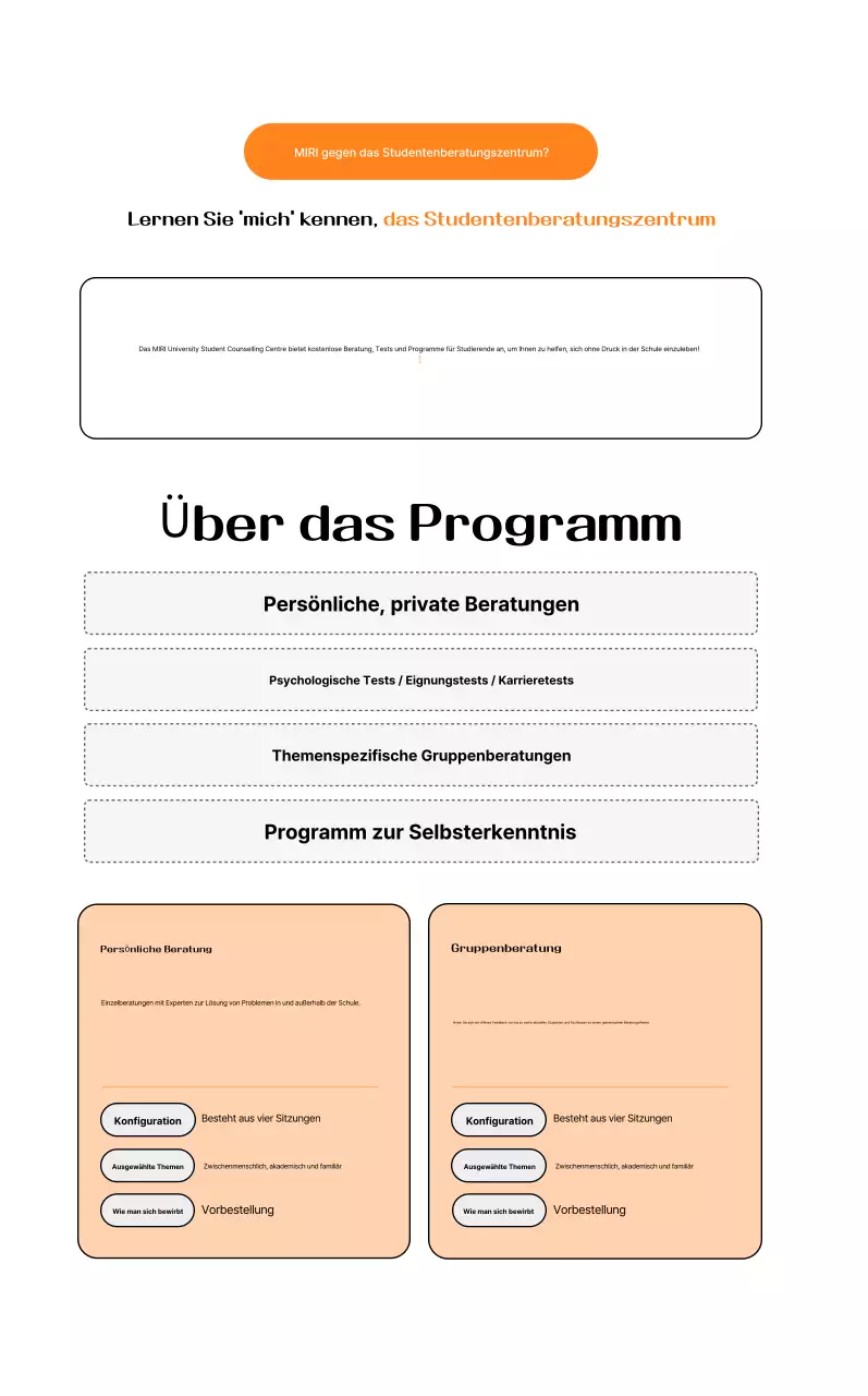 Orange Einfacher Leitfaden für das Universitätsleben