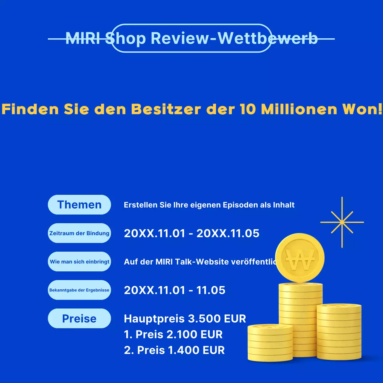 Blue Neat Contest Veranstaltung