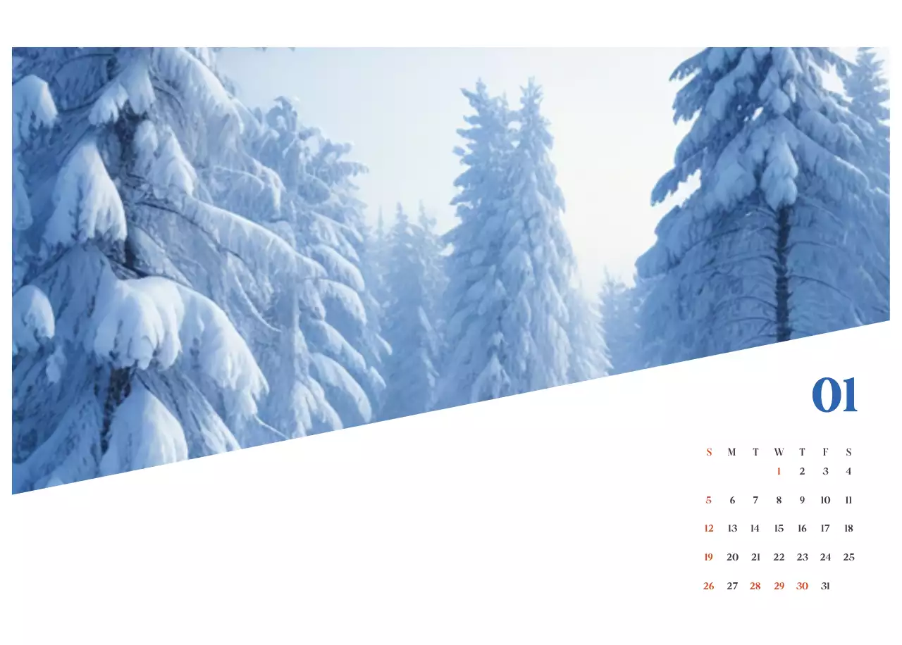 Calendrier hospitalier moderne bleu