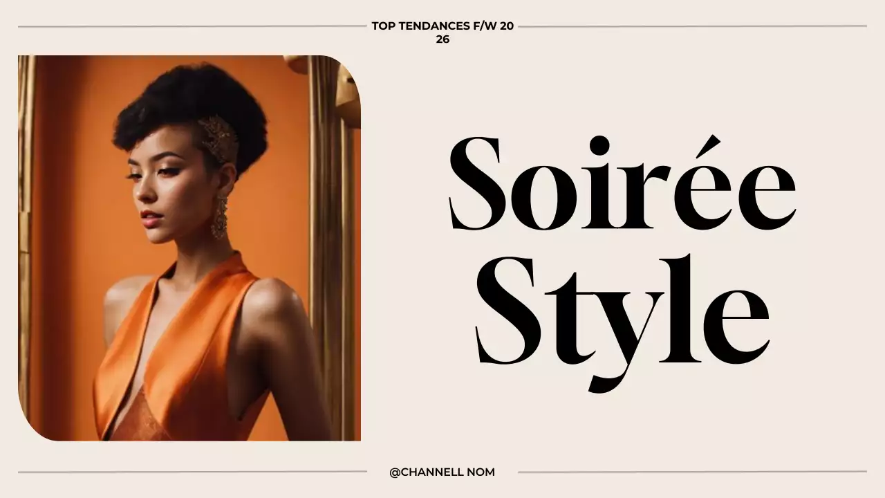 Annonce de mode élégante orange