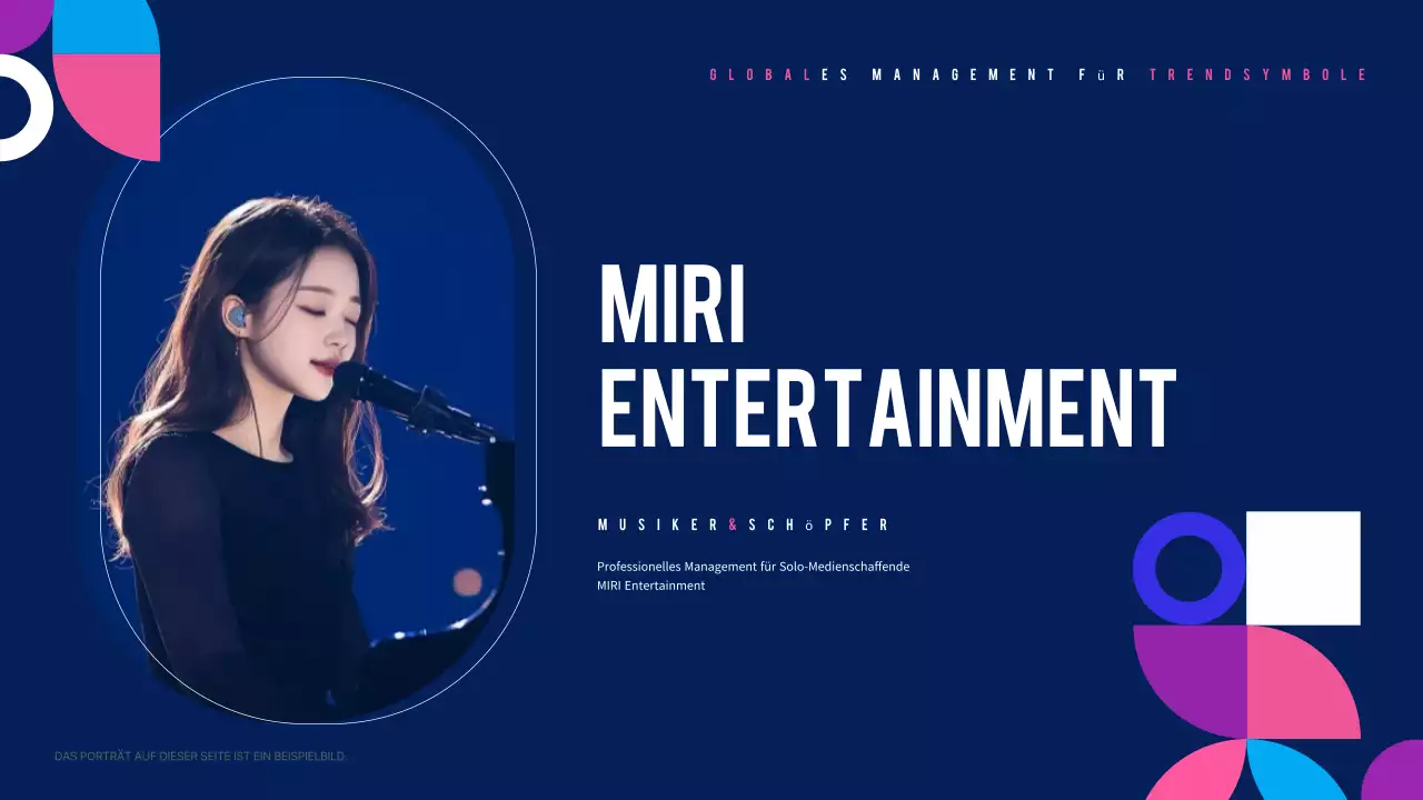 Marineblaue moderne Musikanzeige