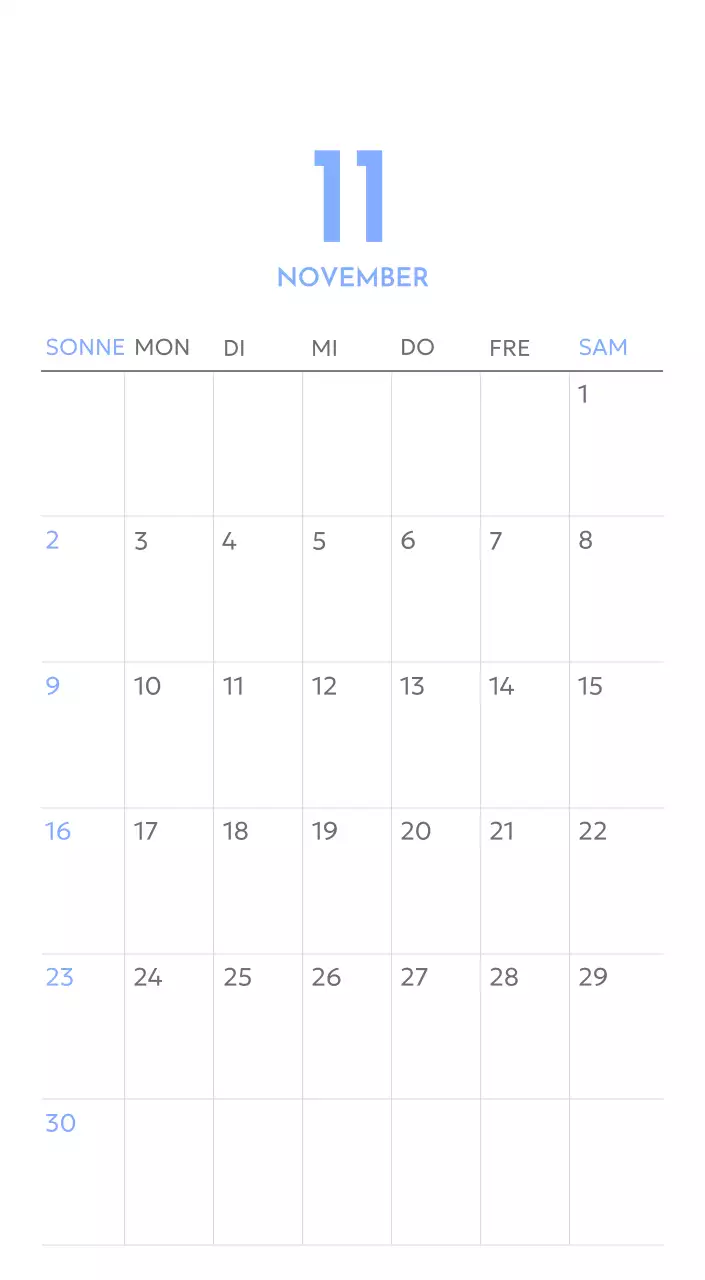 Foto-Zielverfolgungskalender mit einem Hauch von Blau