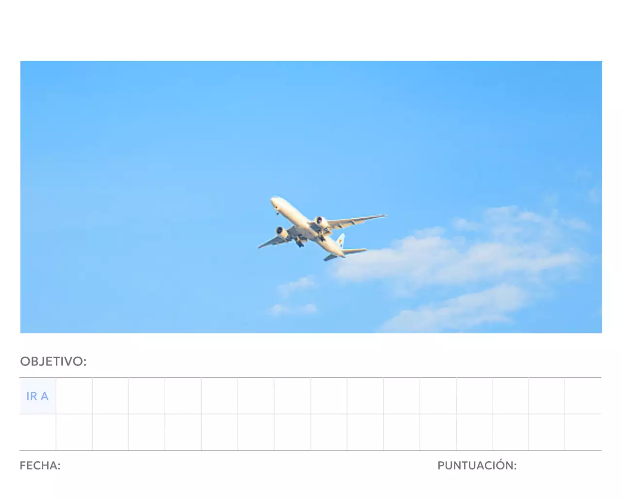 Calendario fotográfico de seguimiento de objetivos con un toque de azul