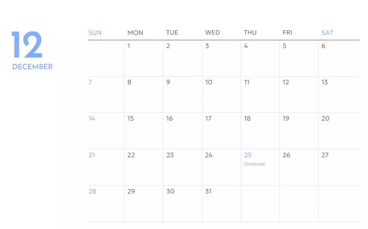 Kalender pelacak sasaran foto dengan percikan warna biru