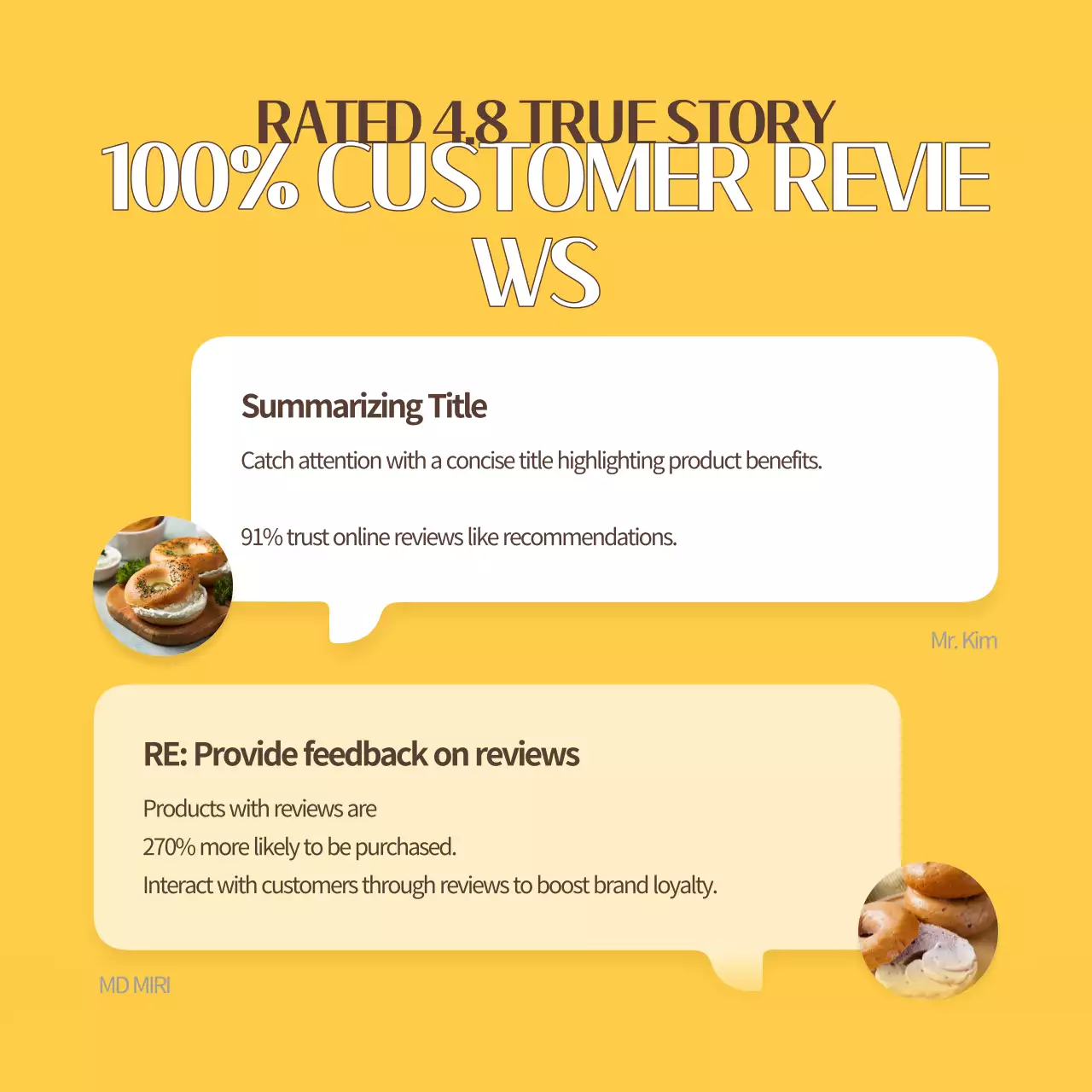 Yellow Modern Customer Reviews Promotion Instagram Carousel
