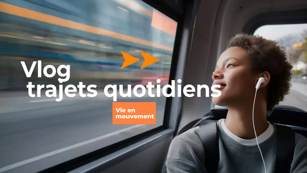 orange gris moderne trajet quotidien vlog style moderne