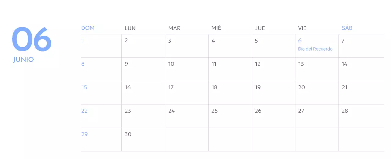 Calendario fotográfico de seguimiento de objetivos con un toque de azul