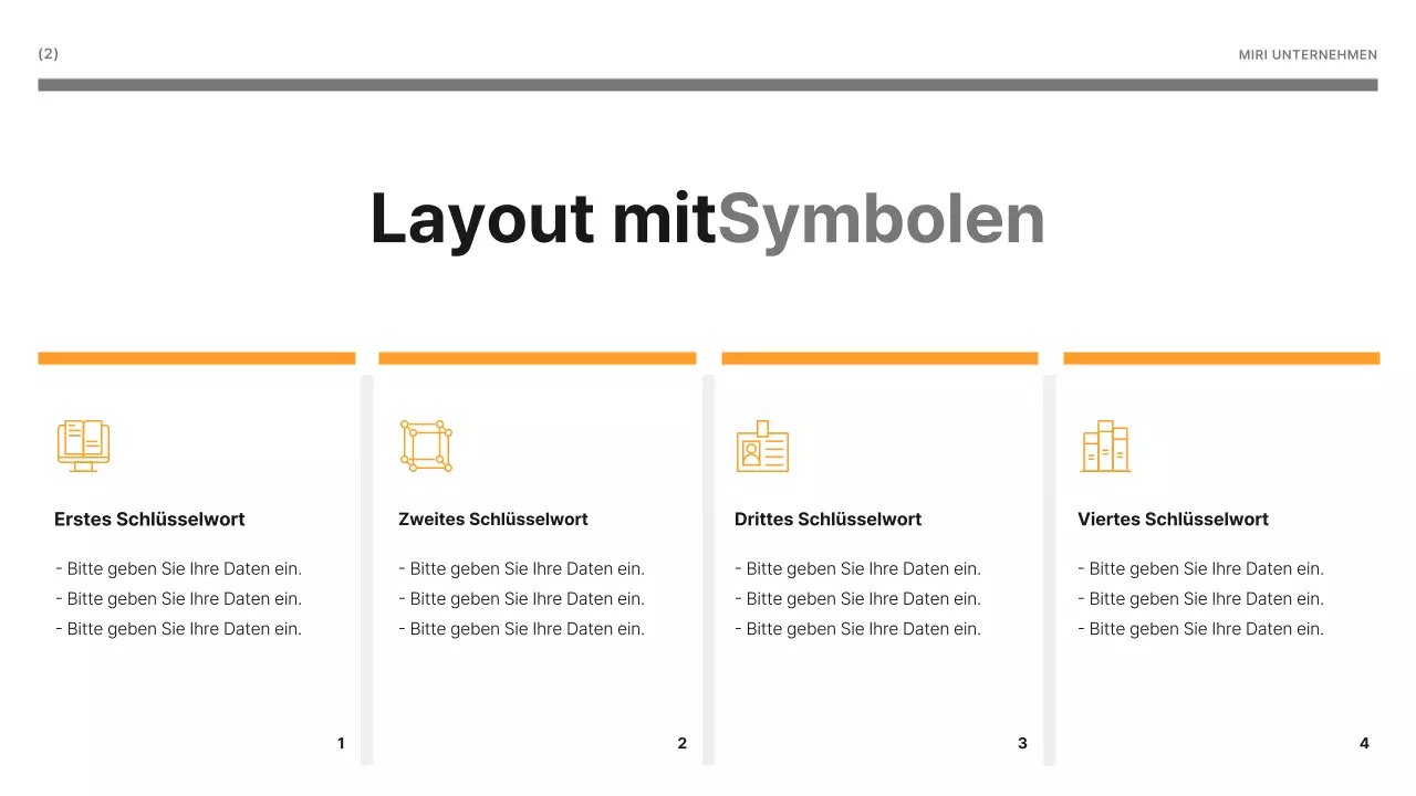 Ein einfacher Geschäftsbericht in Gelb und Grau