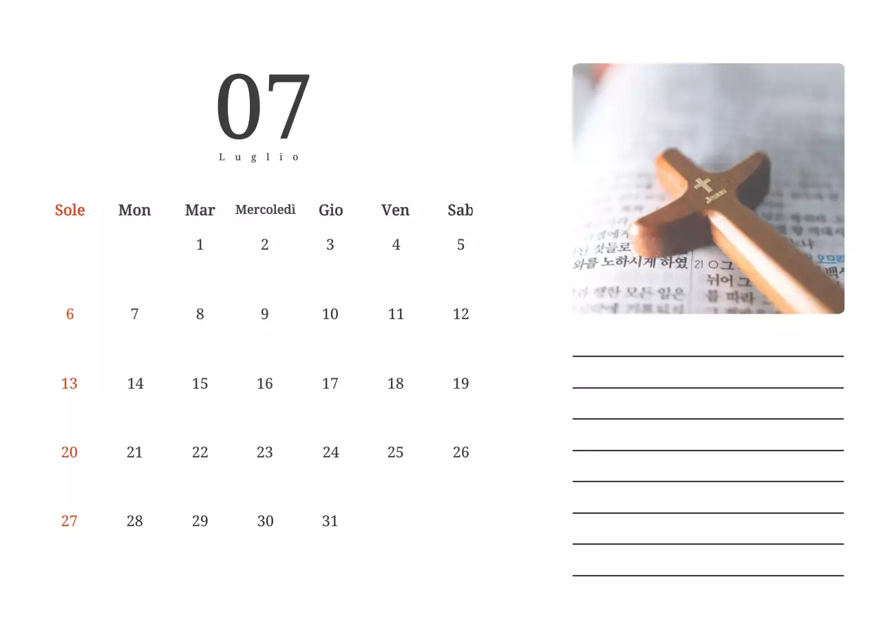 Un calendario fotografico con chiese in dipinti di paesaggio