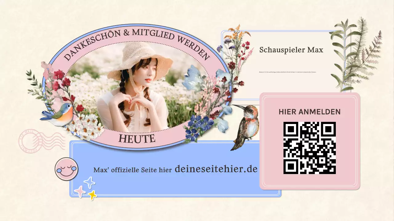 Rosa eleganter K-Drama-Platz