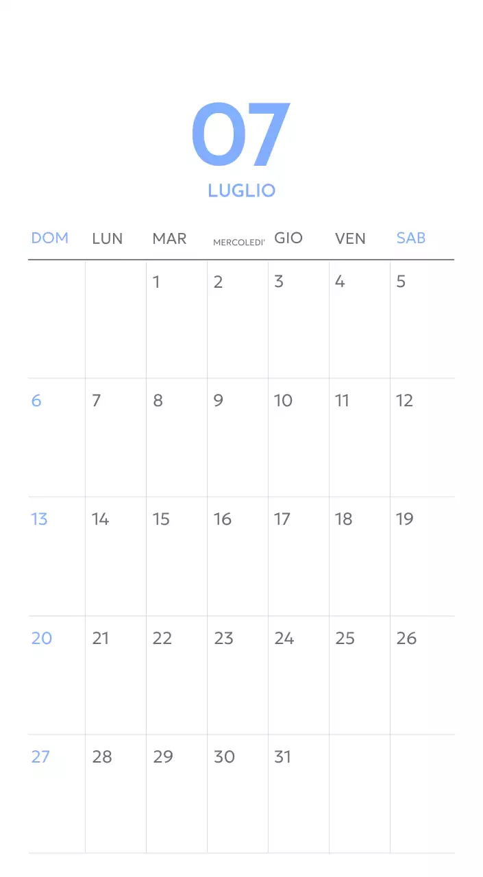 Calendario con foto tracciatore di obiettivi con un tocco di blu