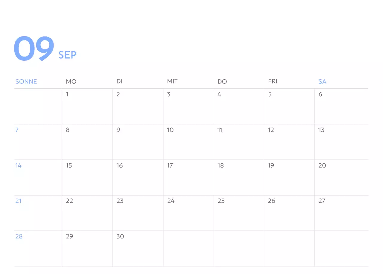 Foto-Zielverfolgungskalender mit einem Hauch von Blau