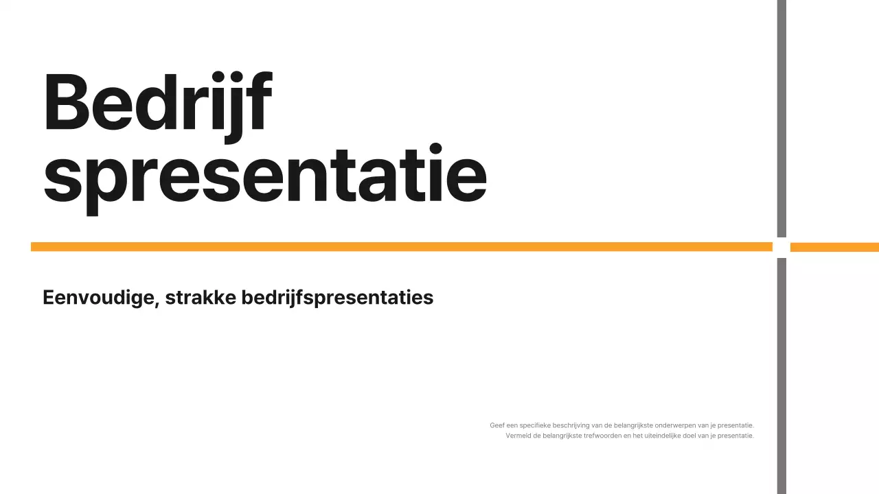 Een eenvoudig zakelijk rapport in geel en grijs