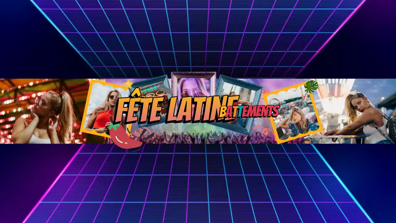 Publicité pour la musique rétro de l'arc-en-ciel