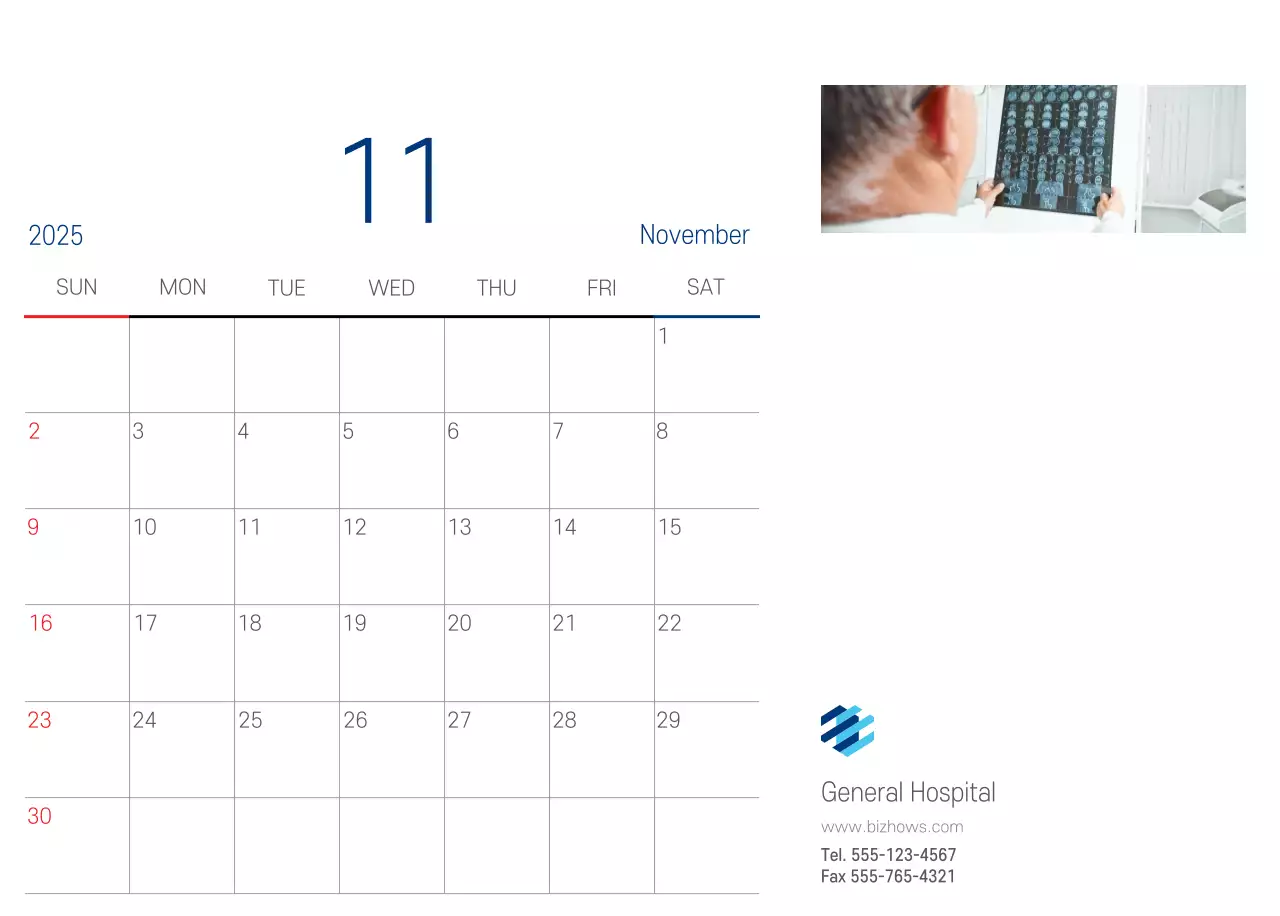 Kalender Promosi Rumah Sakit Sederhana Putih Angkatan Laut