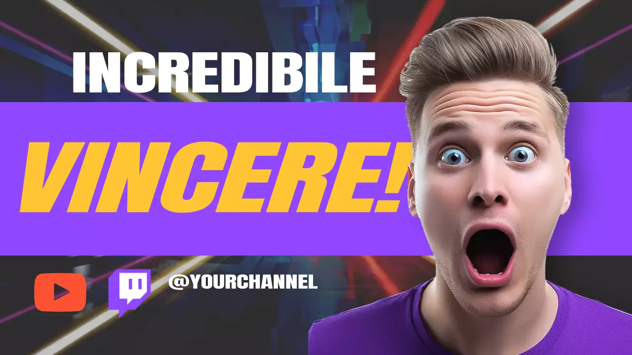 Annuncio di gioco in grassetto viola