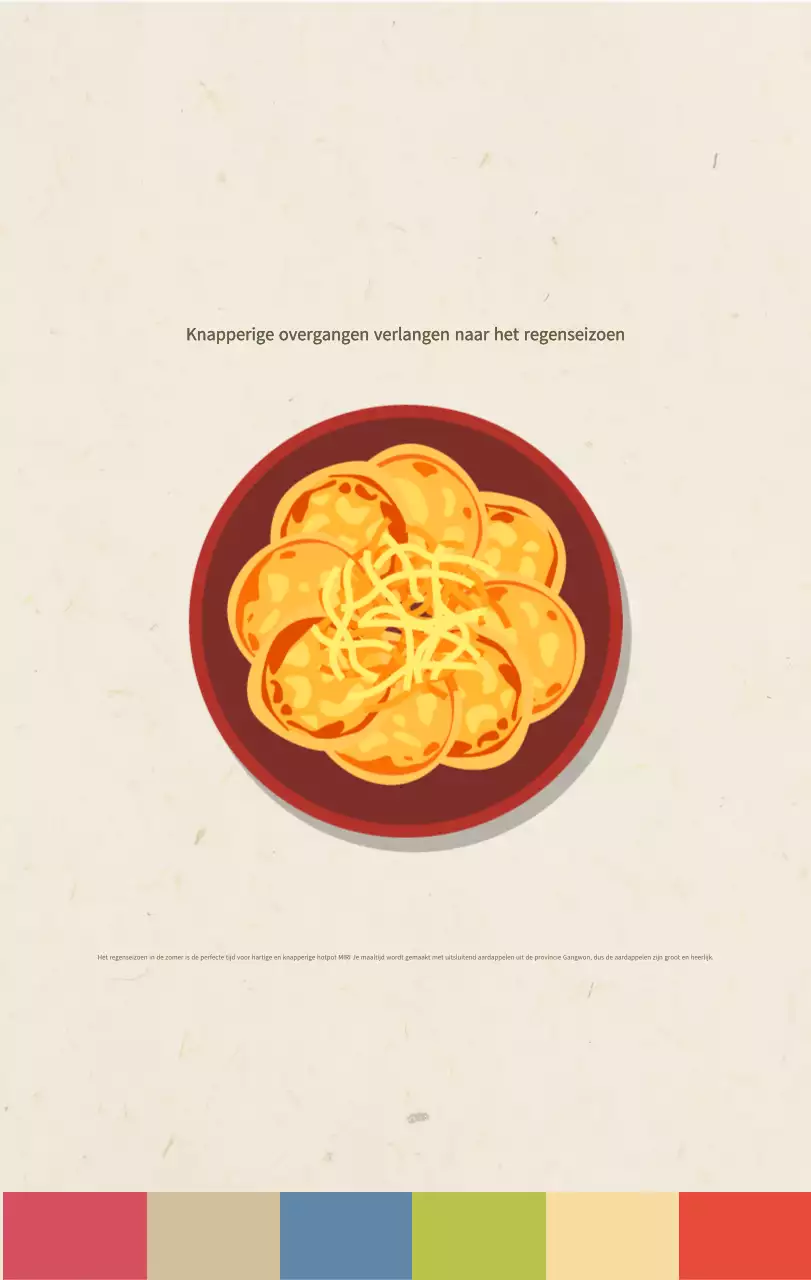 Beige Traditionele Eetkalender