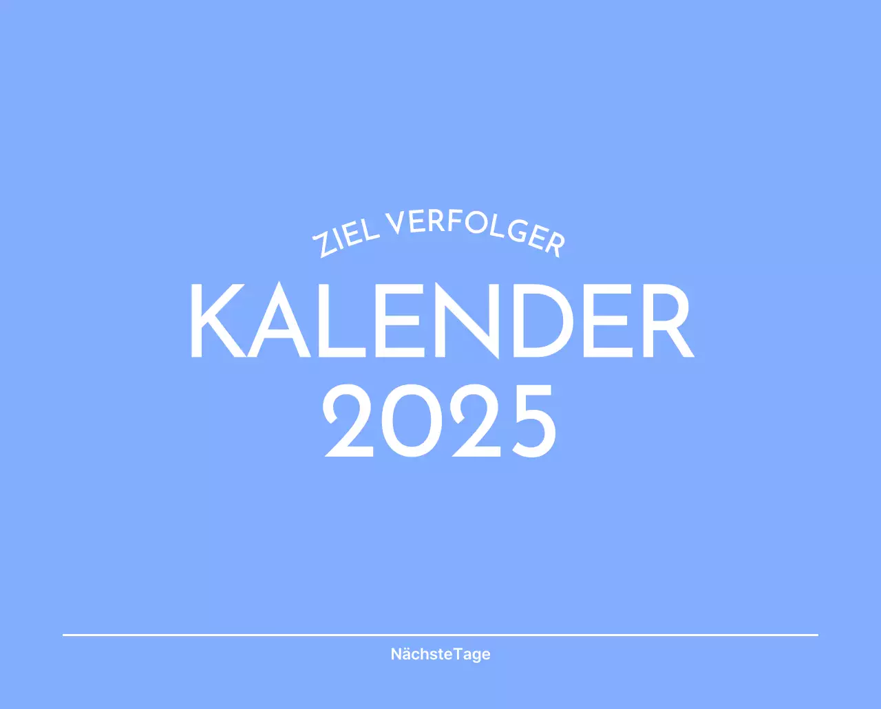 Foto-Zielverfolgungskalender mit einem Hauch von Blau