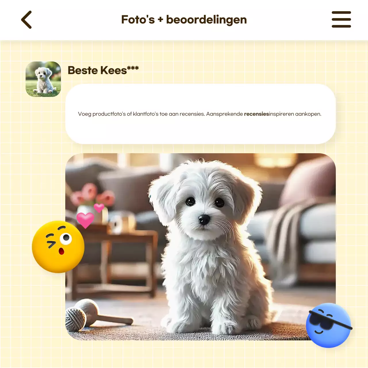 Promoot gele eenvoudige beoordelingssjabloon
