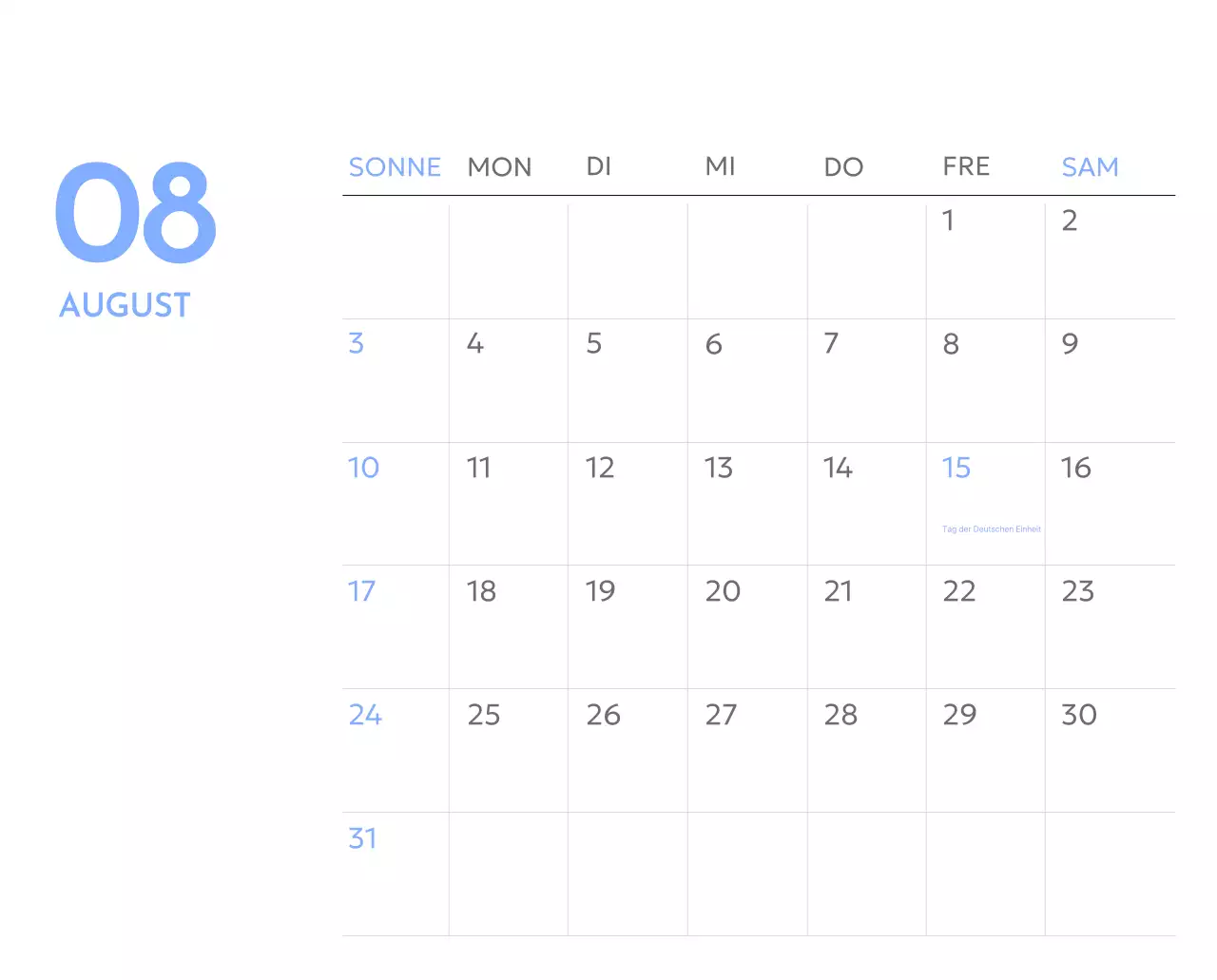 Foto-Zielverfolgungskalender mit einem Hauch von Blau