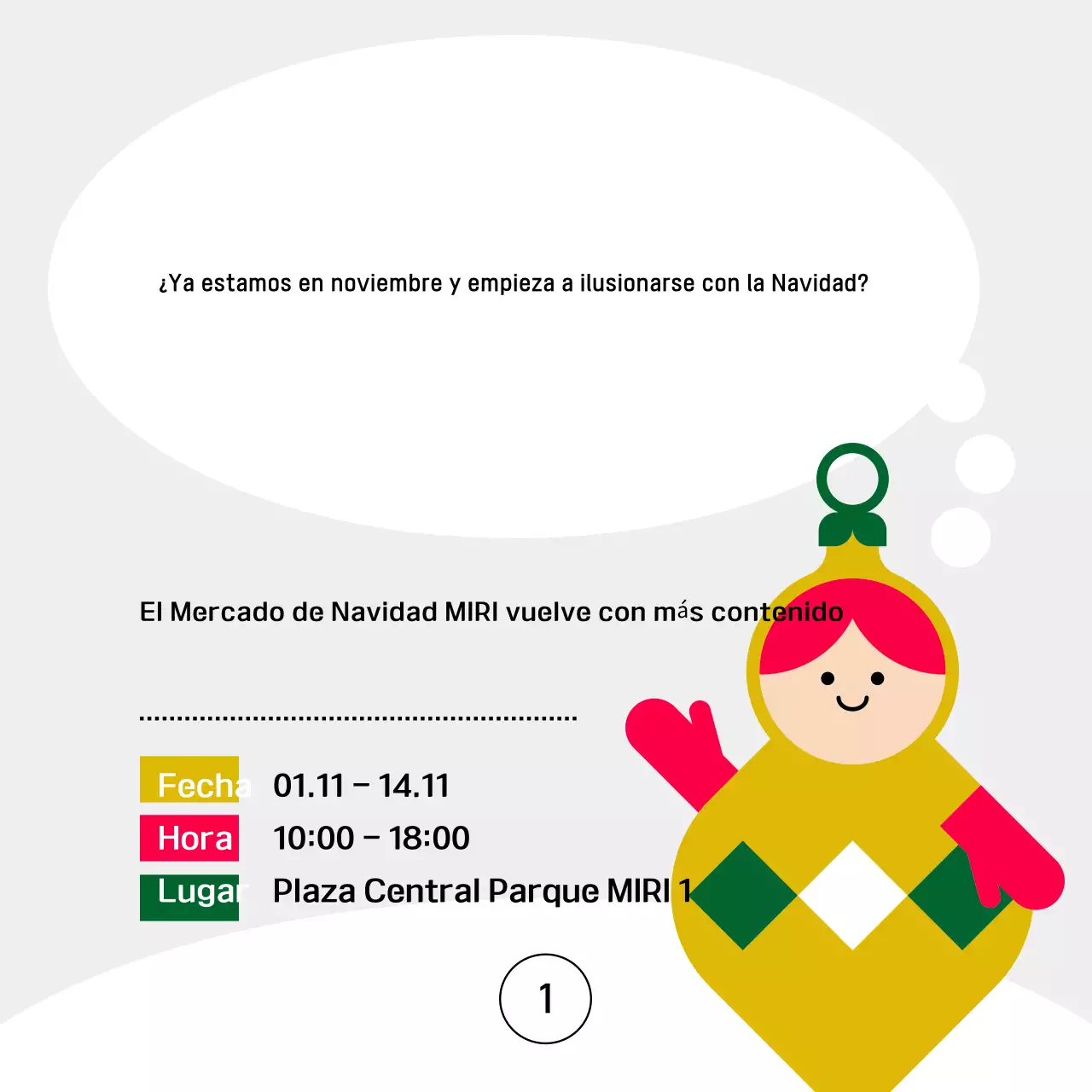 Celebración navideña Green Simple