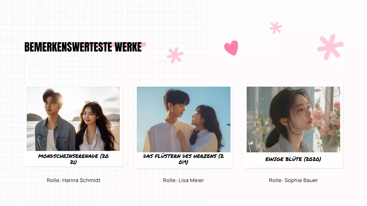 TRENDY ÄSTHETISCH STILVOLL K-DRAMA PITCH DECK SCHAUSPIELERIN PRÄSENTATION