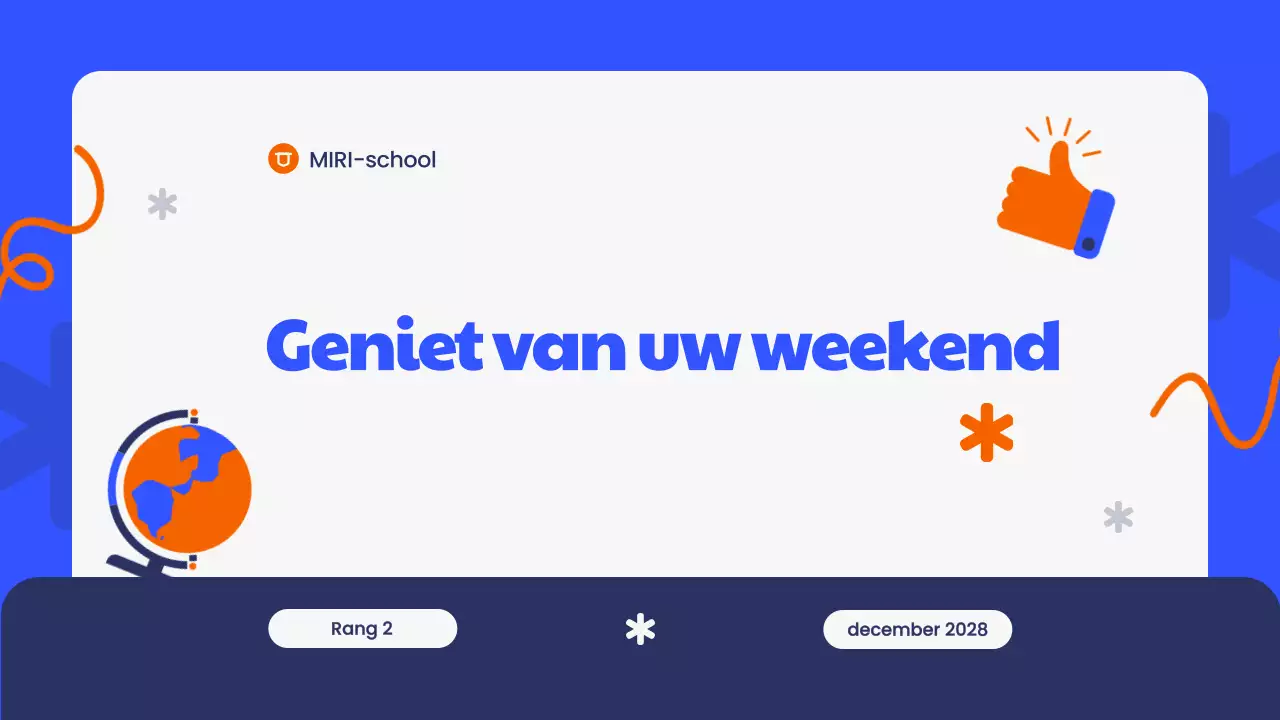 Presentatie Blauwe Moderne Klasagenda Planner