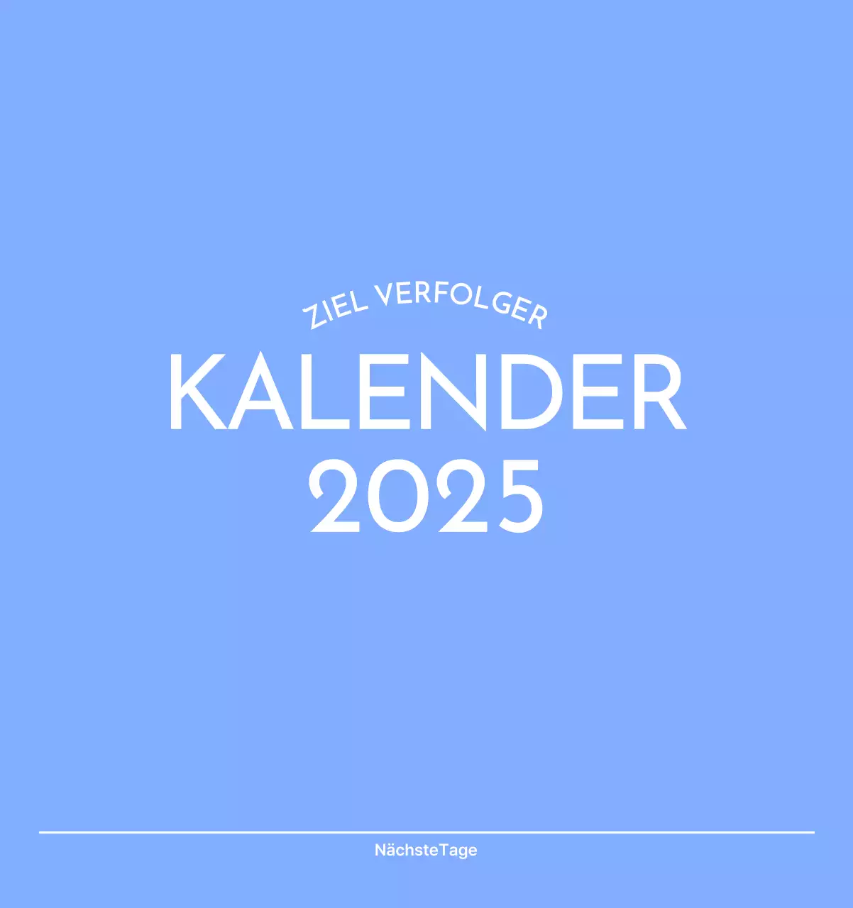 Foto-Zielverfolgungskalender mit einem Hauch von Blau