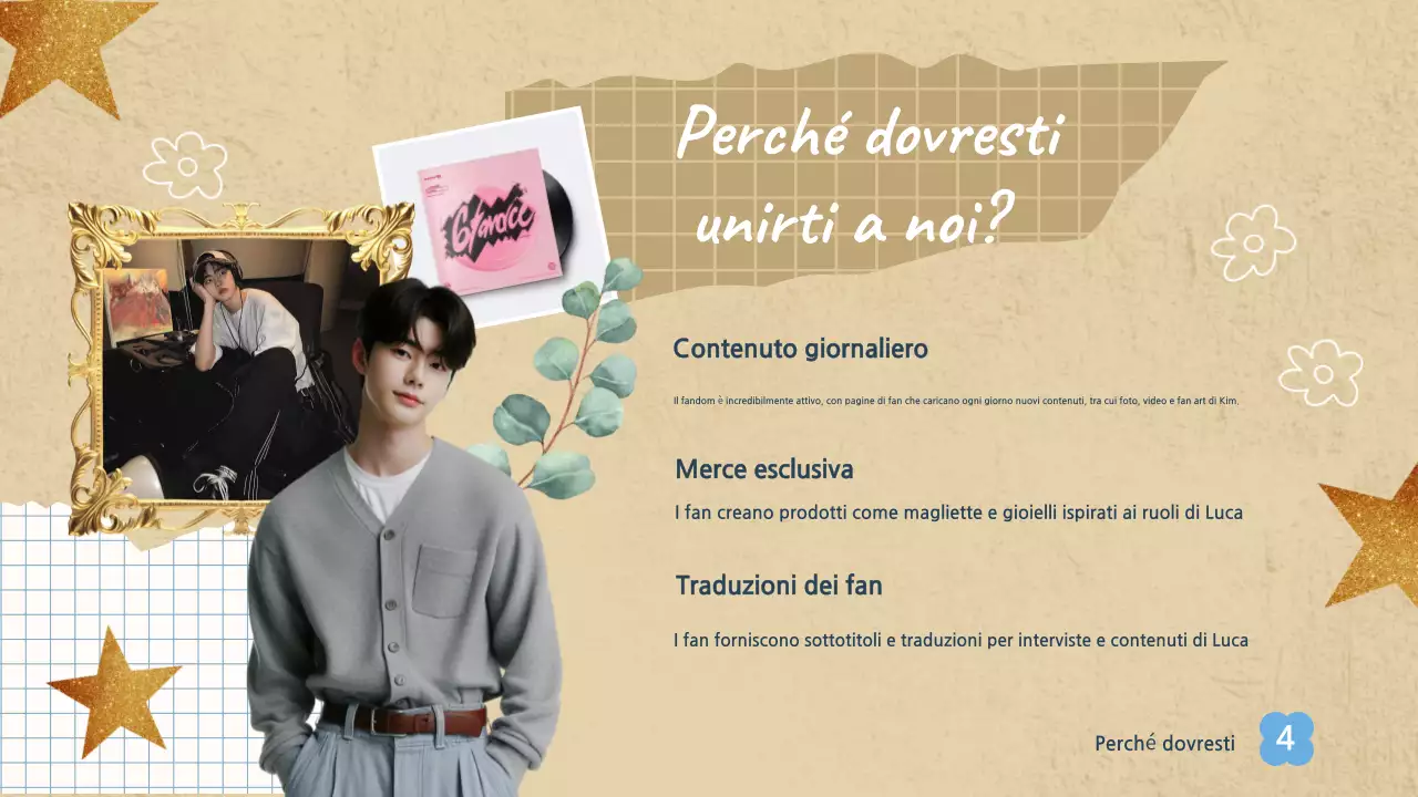estetica beige presentazione di un k-drama in stile scrapbook moderno