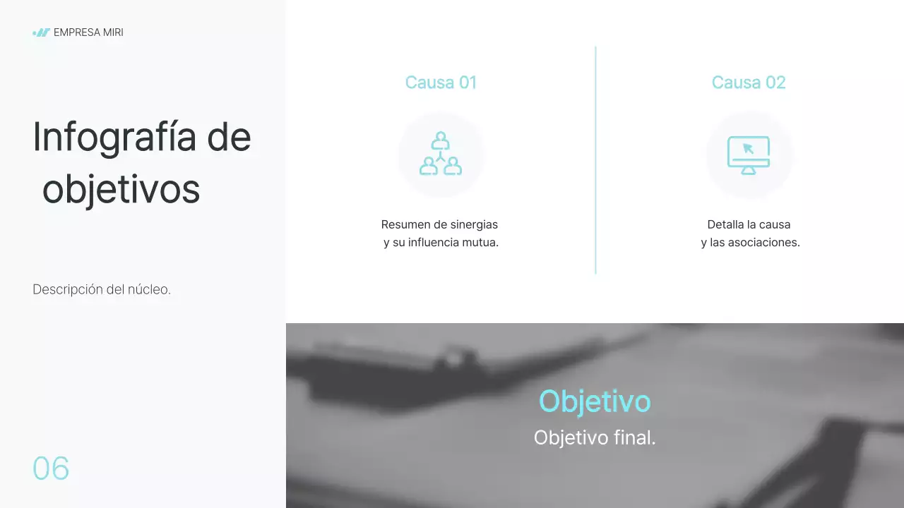 Informe de empresa moderno en gris y azul claro