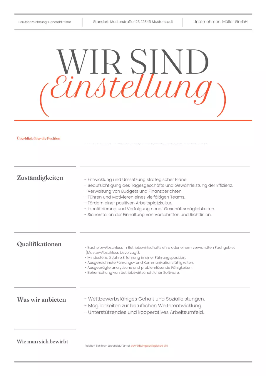 orange modern Einstellungsanzeige