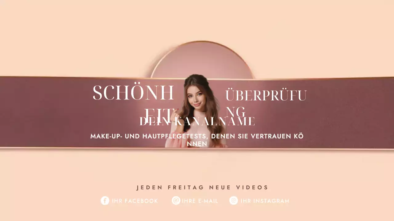 Beige Elegante Schönheit Ankündigung