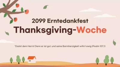 Beige Einfache Thanksgiving-Feier