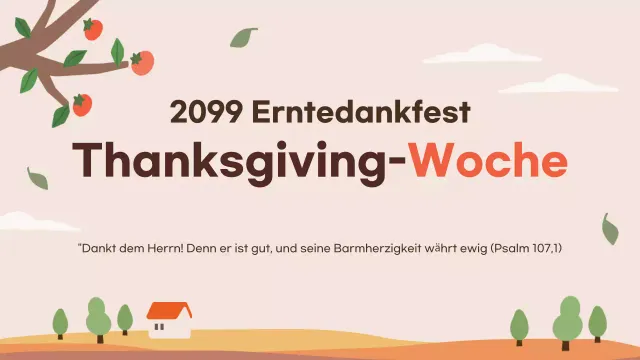 Beige Einfache Thanksgiving-Feier