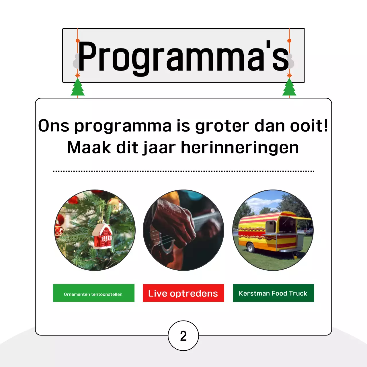 Groene eenvoudige kerstviering