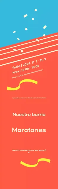 Maratón naranja brillante