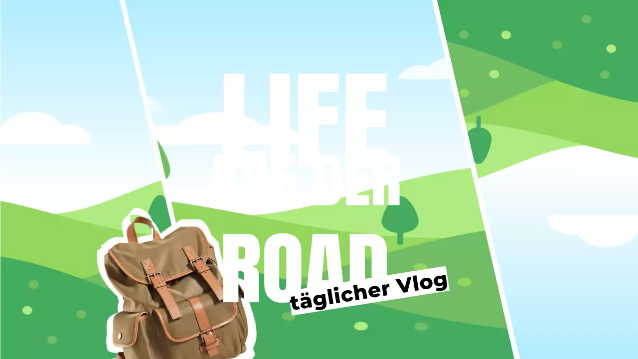 braun blau grün reisen vlog modernen stil