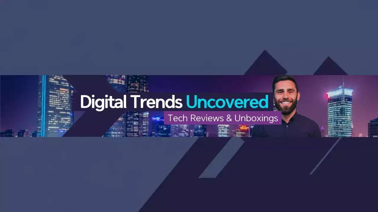 Purple Modern Tech Promotion YouTube Thumbnail