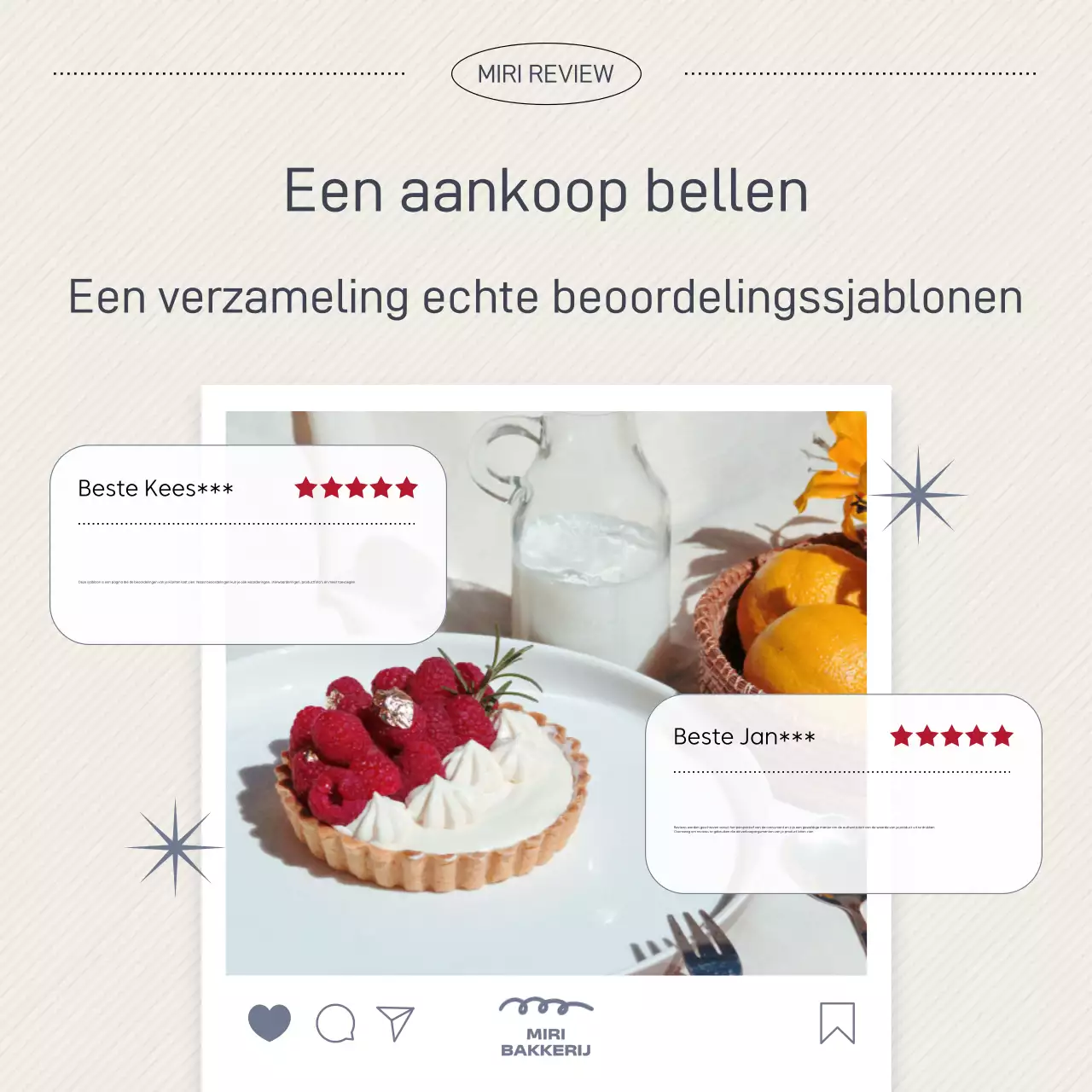 Eenvoudige overzichtsadvertentie in marineblauw en beige