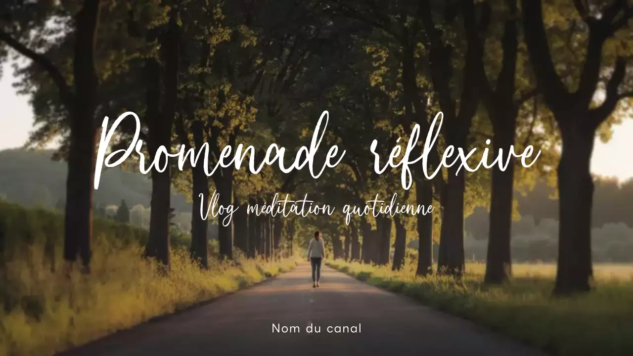 Vert méditation quotidienne vlog style minimal
