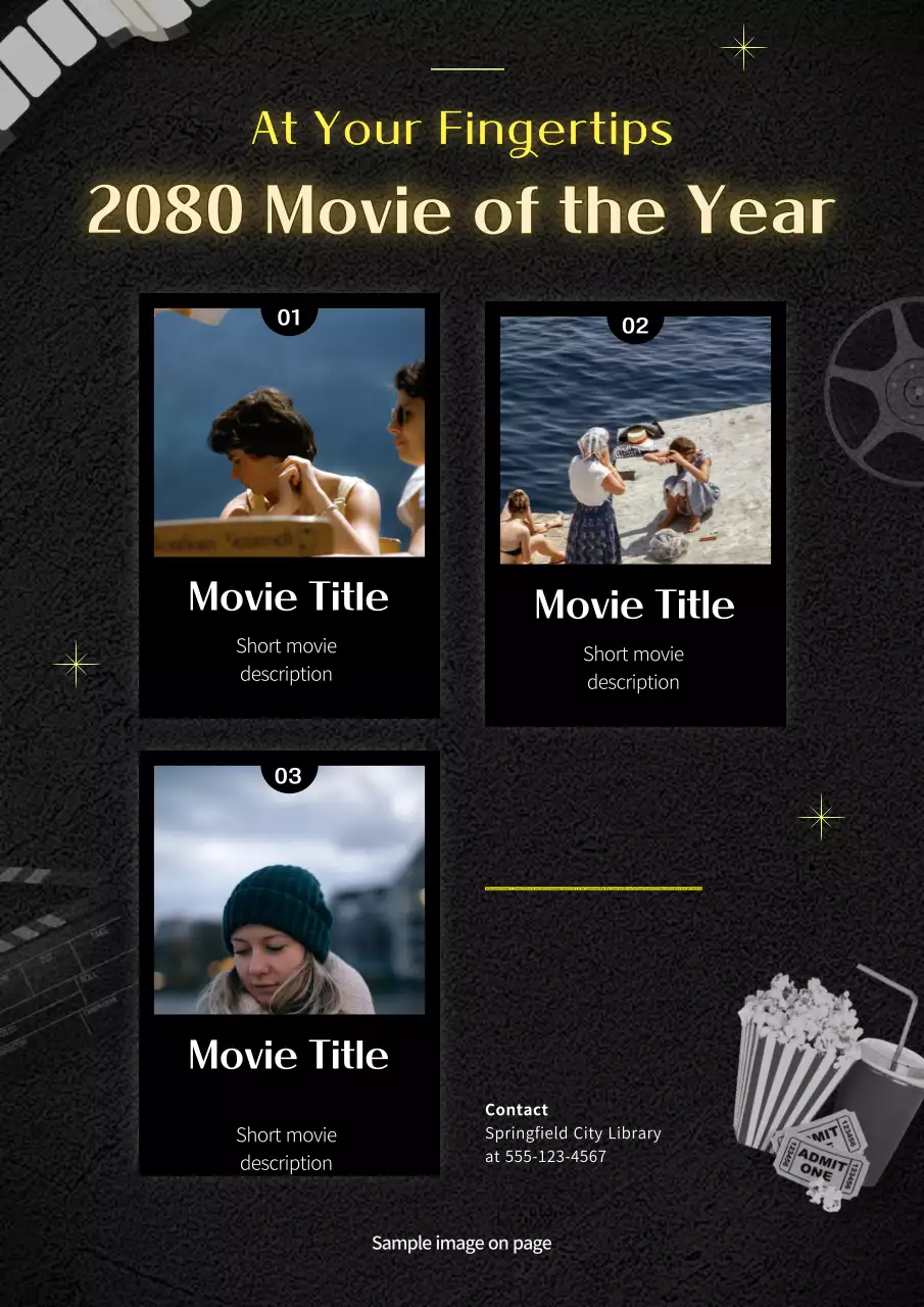 Poster quảng cáo phim hiện đại màu đen